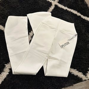 Splits59 Raquel HW Flare 34” Pant in White